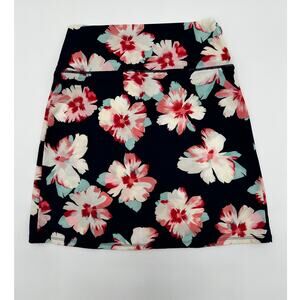 Carve Designs Floral Mini Skirt 🌸 Navy Pink Stretch Size Small